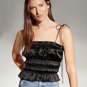 Reformation Viviana Top Black S NWOT